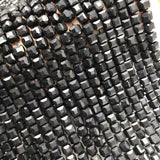 Natural Graphite 6mm Cube Faceted Beads for Jewelry Making