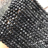 Natural Graphite 6mm Cube Faceted Beads for Jewelry Making