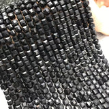 Natural Graphite 6mm Cube Faceted Beads for Jewelry Making