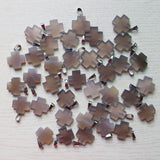 Gray Agate Stone Cross Pendants 20*20mm DIY Jewelry Making 30pcs