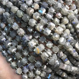 Gray Moonstone 6-7mm Cube Faceted Beads for Jewelry Making