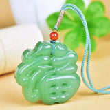 Green Dongling Fu Character Pendant Jewelry