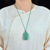 Natural Green Dongling Horse Jade Pendant Jewelry