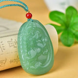 Natural Green Dongling Horse Jade Pendant Jewelry