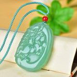 Natural Green Dongling Horse Jade Pendant Jewelry