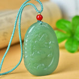 Natural Green Dongling Horse Jade Pendant Jewelry