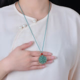 Green Dongling Flower Pendant Women's Jewelry
