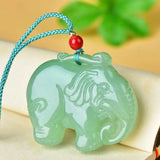 Green Dongling Elephant Pendant Vientiane Jade Jewelry