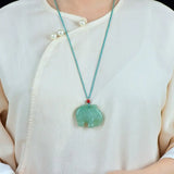 Green Dongling Elephant Pendant Vientiane Jade Jewelry