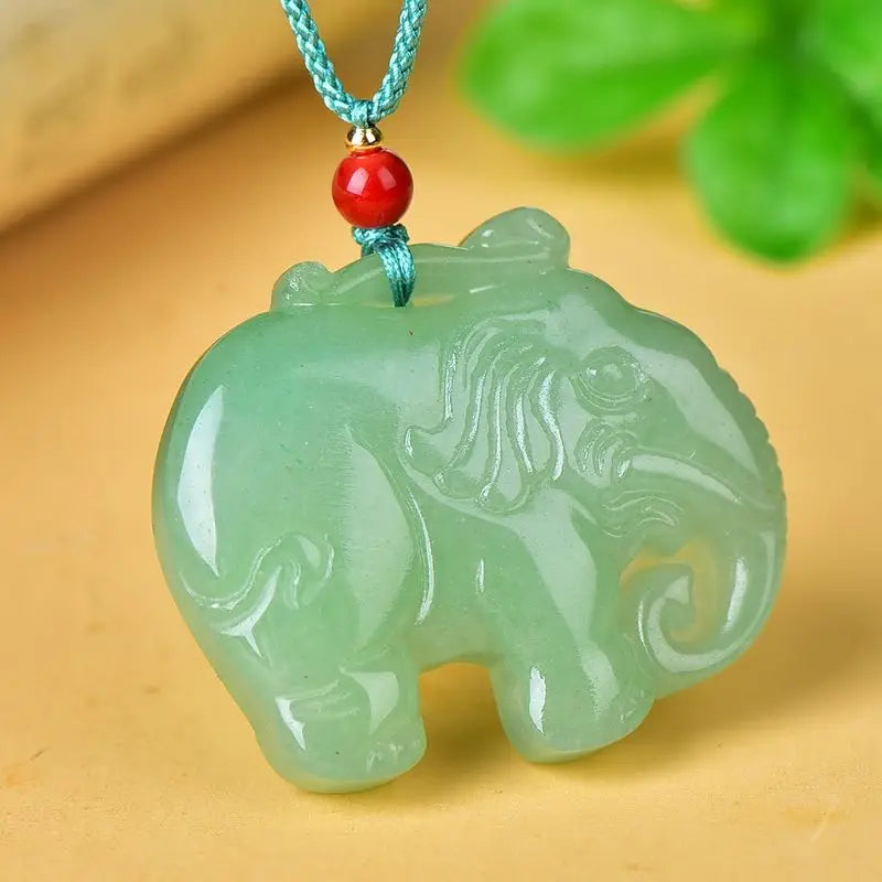 Green Dongling Elephant Pendant Vientiane Jade Jewelry