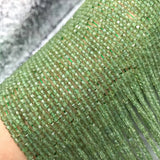 Green Apatite 2-2.5mm Cube Faceted Beads for Jewelry Making