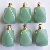 Green Aventurine Perfume Bottle Necklace Pendant Essential Oil Diffuser