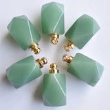 Green Aventurine Perfume Bottle Necklace Pendant Essential Oil Diffuser