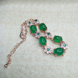 Green Chalcedony Crystal Bracelet Fine Jewelry