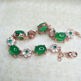 Green Chalcedony Crystal Bracelet Fine Jewelry