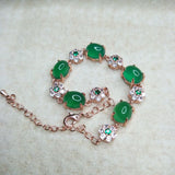 Green Chalcedony Crystal Bracelet Fine Jewelry
