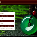 Green Chalcedony Safety Buckle Pendant for Men and Women
