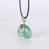 Green Jade Elephant Pendant Choker Necklace