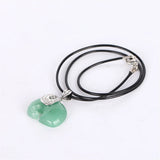 Green Jade Elephant Pendant Choker Necklace