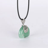 Green Jade Elephant Pendant Choker Necklace