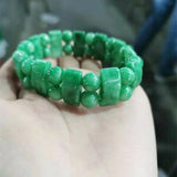 Natural Green Jade Full Circle Bracelet Chain