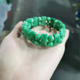 Natural Green Jade Full Circle Bracelet Chain
