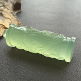 Natural Green Jade Dragon Pendant Necklace Hand-Carved Jadeite Jewelry