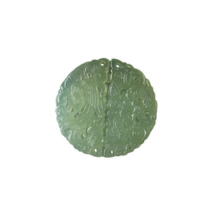 Natural Green Jade Dragon Pendant Necklace Hand-Carved Jadeite Jewelry