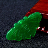 Genuine Green Jadeite Butterfly Pendant Earring DIY Set