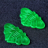 Genuine Green Jadeite Butterfly Pendant Earring DIY Set