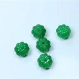 Natural Green Jadeite Handcarved Melon Shape DIY Jade Jewelry