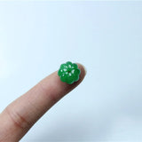 Natural Green Jadeite Handcarved Melon Shape DIY Jade Jewelry