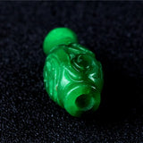 Natural Green Jadeite Vase Pendant Earrings Accessories Set for Women