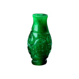 Natural Green Jadeite Vase Pendant Earrings Accessories Set for Women