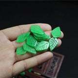 Green Jadeite Leaf Pendant DIY Real Jade Earring Accessories Beads