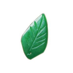 Green Jadeite Leaf Pendant DIY Real Jade Earring Accessories Beads