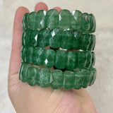 Green Strawberry Quartz Bracelet Natural Stone Bangle DIY Jewelry