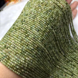 Natural Green Tourmaline 2-2.5mm Cube Faceted Beads for Jewelry Making