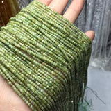 Natural Green Tourmaline 2-2.5mm Cube Faceted Beads for Jewelry Making