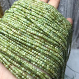 Natural Green Tourmaline 2-2.5mm Cube Faceted Beads for Jewelry Making