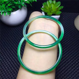 Hand-Carve Green Agate Round 58-60mm Bracelet Jewelry Men Women Luck