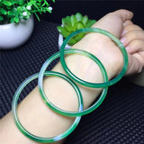 Hand-Carve Green Agate Round 58-60mm Bracelet Jewelry Men Women Luck