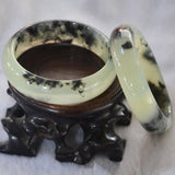 Hand-carved Floating Flower Jade Bracelet Ice Enamel Hetian Jade Bangle