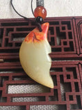 Hand-Carved Hetian Jade Fish Pendant Necklace
