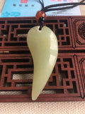 HandCarved Hetian Jade Fish Pendant Necklace Men Women
