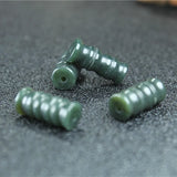 Hetian Jade Bamboo Joint DIY Pendant Earring Jade Accessories