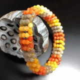 Colorful Hetian Jade Bracelet Jadite Beads Jewelry for Women