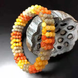 Colorful Hetian Jade Bracelet Jadite Beads Jewelry for Women