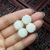 Hetian Jade Buddha Beads DIY Pendant Earring Accessories