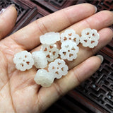 Hetian Jade Four Leaf Clover Pendant Earrings Set